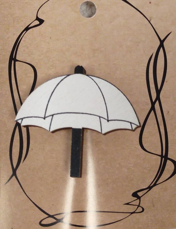 ЗН0062 Стильный деревянный "Белый зонтик"