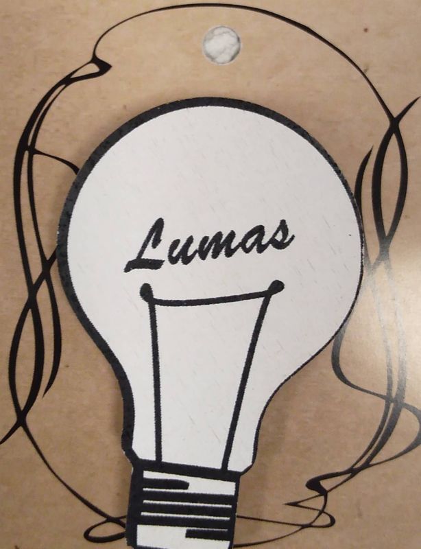 ЗН0049 Стильный деревянный значок "Лапочка Lumas"