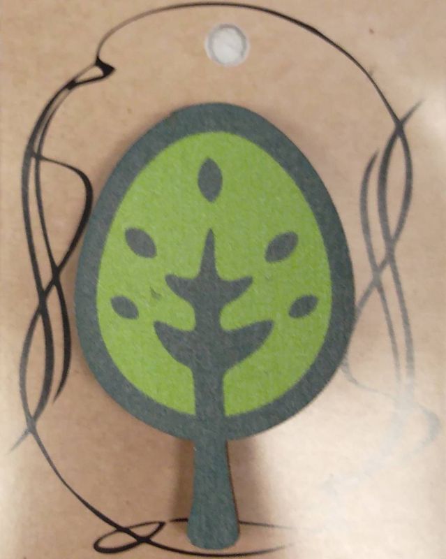 ЗН0027 Стильный деревянный значок " Зеленый листик"