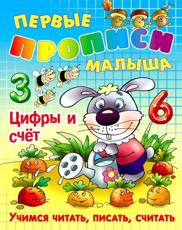ПЕРВЫЕ ПРОПИСИ МАЛЫША(А4).ЦИФРЫ И СЧЕТ Учимся читать, писать, считать (2020)