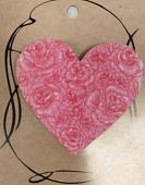 ЗН0065 Стильный деревянный значок "Розовое сердце"