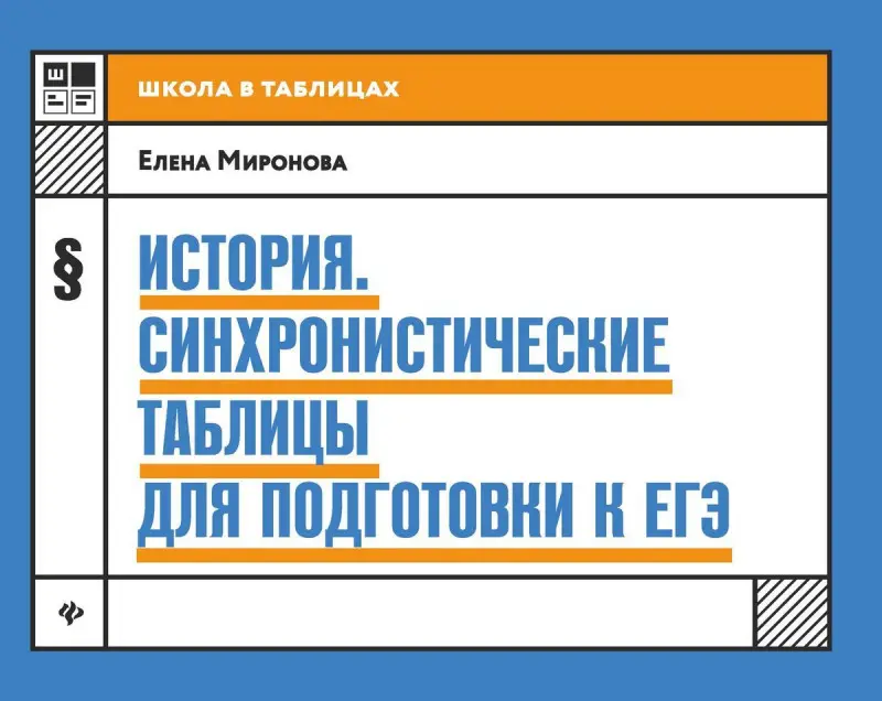 Уценка. Елена Миронова: История: синхронистические таблицы для подготовки к ЕГЭ