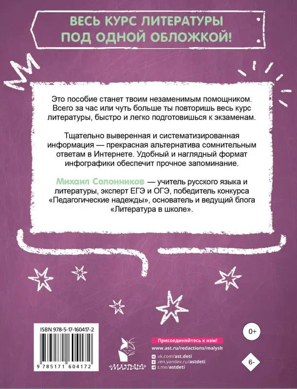 Солонников Михаил Юрьевич: Литература за час. Весь школьный курс