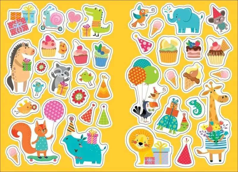 Уценка. В ожидании Дня рождения! Календарь с наклейками (белая)