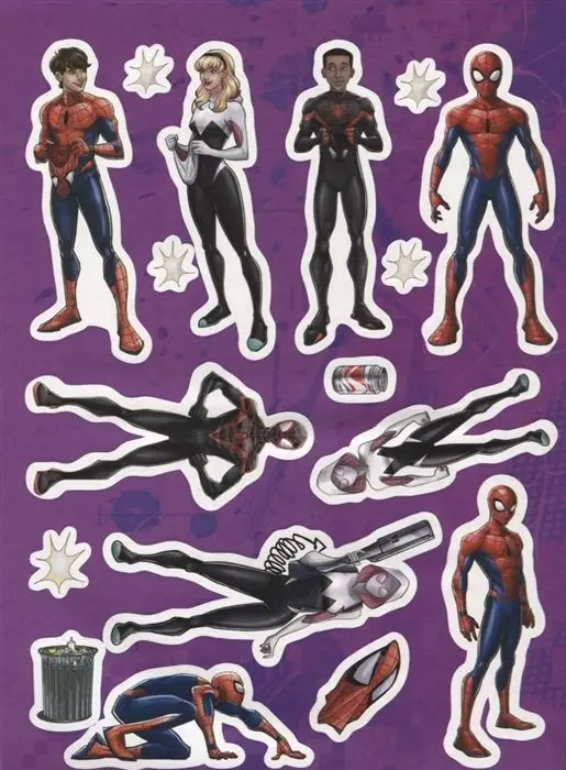 Человек-Паук. МНП N 2116. Развивающая книжка с многоразовыми наклейками и постером