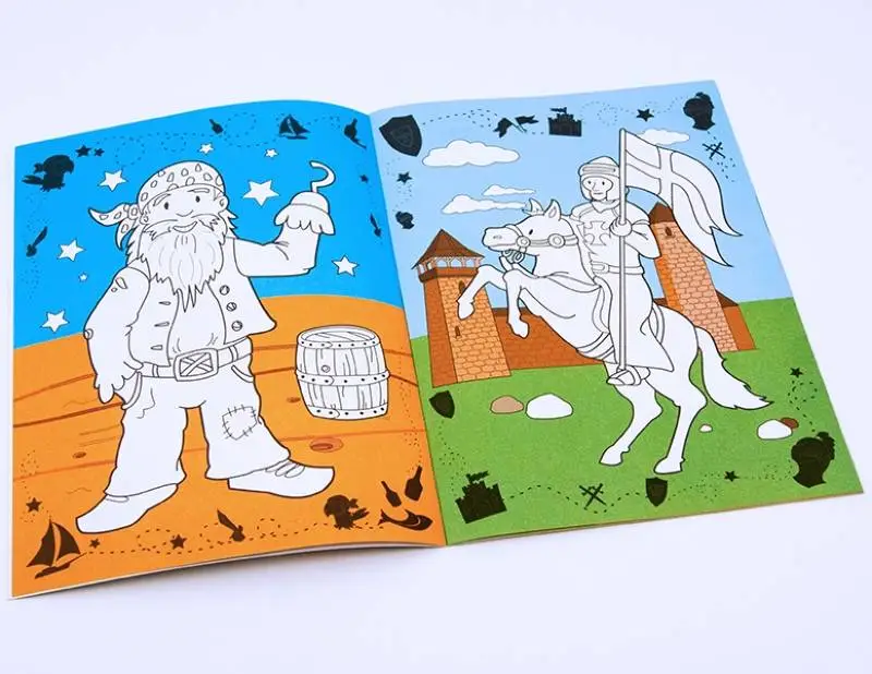 Живая Раскраска "Пираты &Рыцари" А4, мягкая обложка