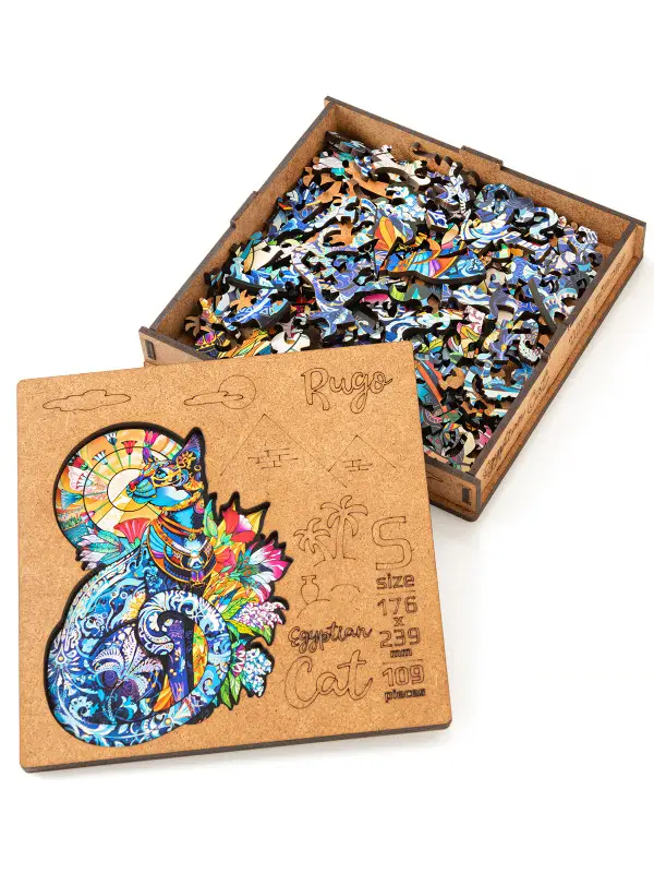 Деревянный Пазл Египетская Кошка S (50 дет.)