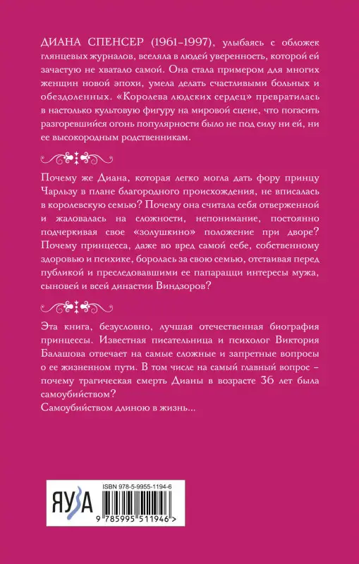 Уценка. Виктория Балашова. Принцесса Диана. Самоубийство длиною в жизнь