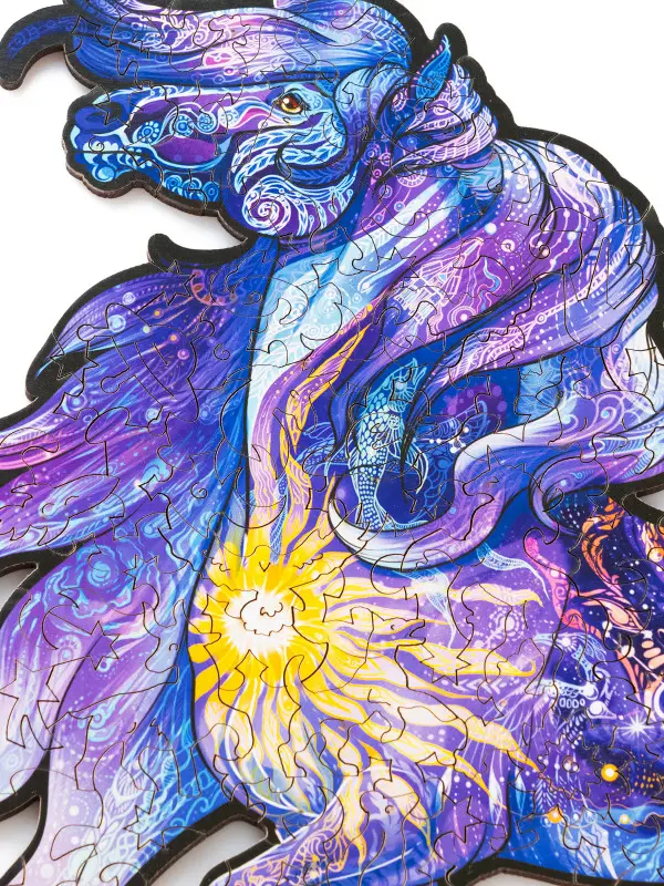 Деревянный Пазл Единорог Космический S (100 дет.)