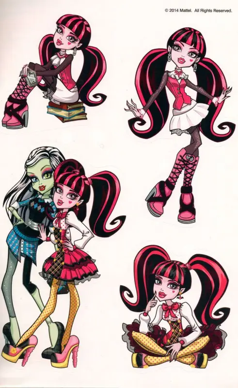 Уценка. Все о Дракулауре. Школа монстров. Развивающая книжка с тестом и наклейками