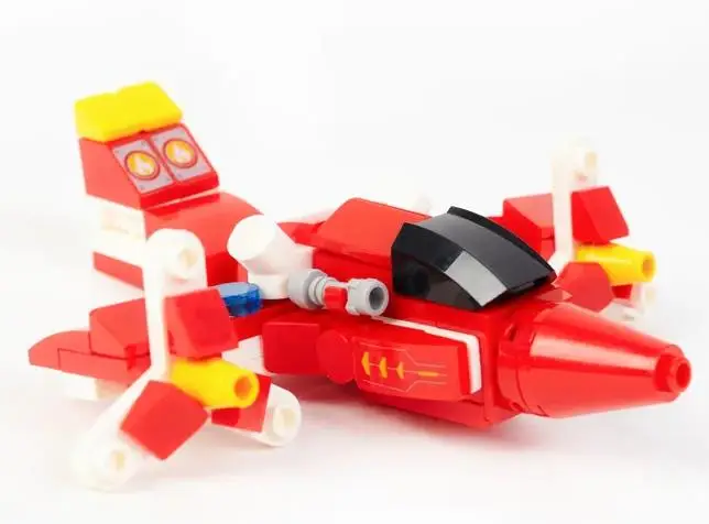 Вайс Блок. Конструктор пожарный самолёт 8-в-1. TM Wise Block