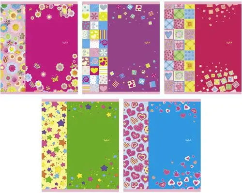 Яркий орнамент 40л.,5 видов ТЕТРАДИ А5 (*скрепка) 40Л. Обложка: без отделки