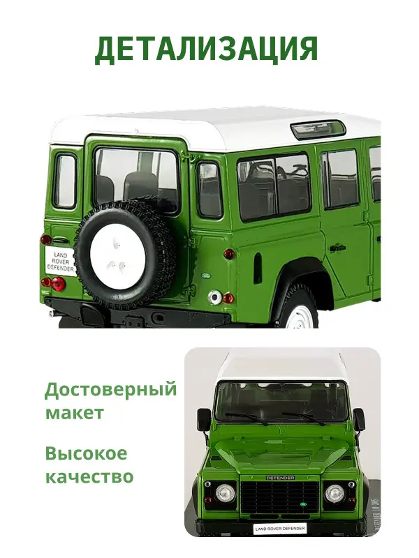 Hachette. Ашет Коллекция. Масштабная модель 1:24 Landrover Defender 110 2005