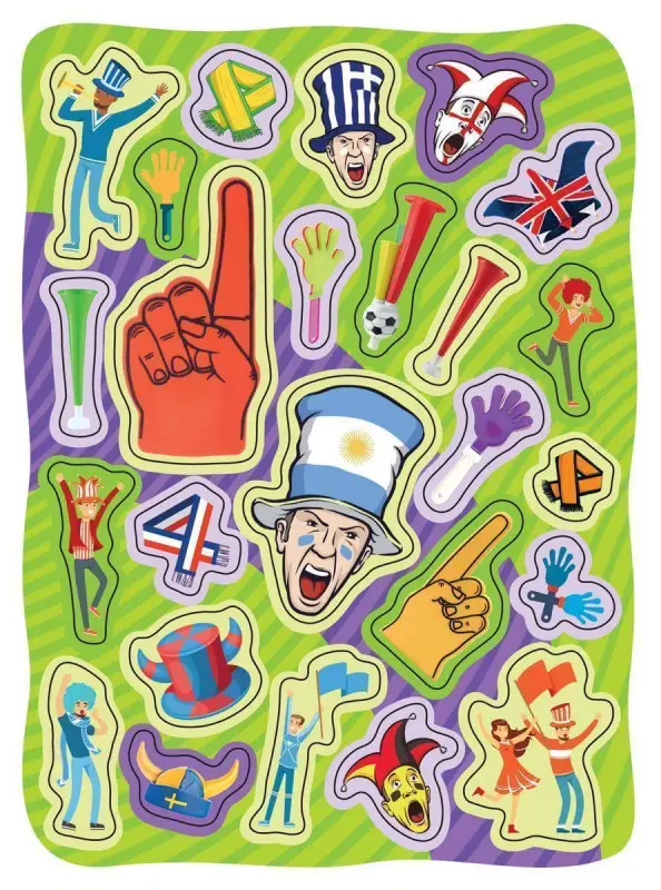 100 наклеек. Футбол (синяя)