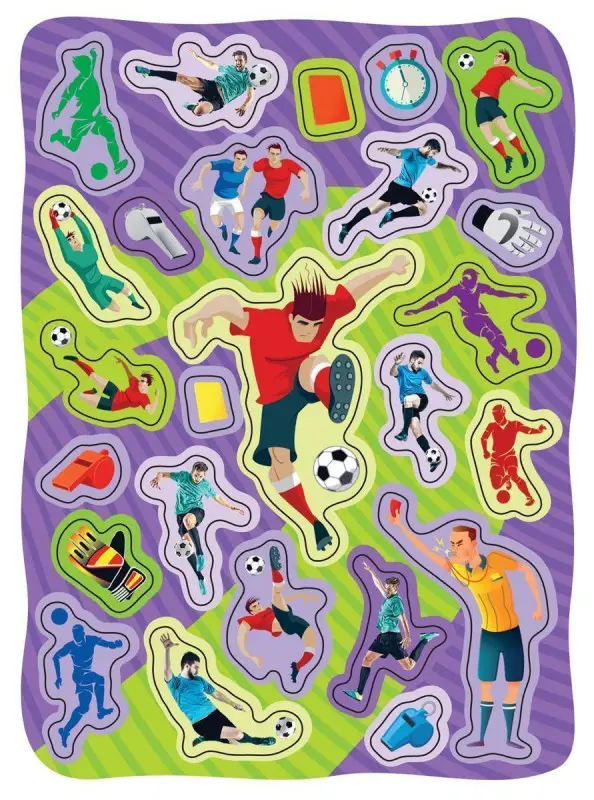 100 наклеек. Футбол (синяя)