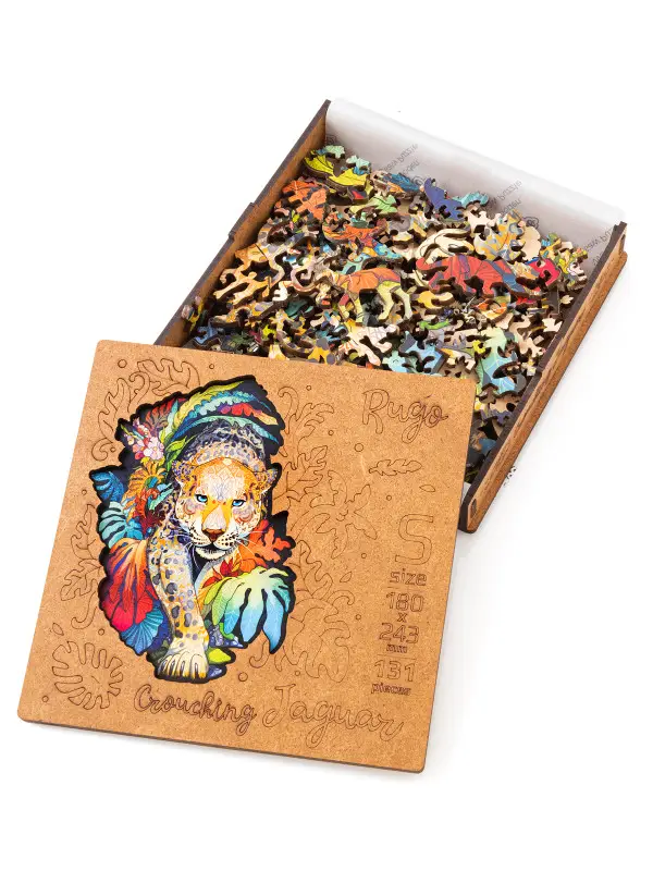 Деревянный Пазл Ягуар S (131 дет.)