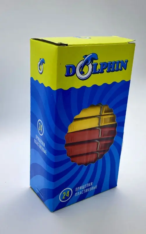 Прищепки пластмассовые красно-желтые 24 шт/уп.