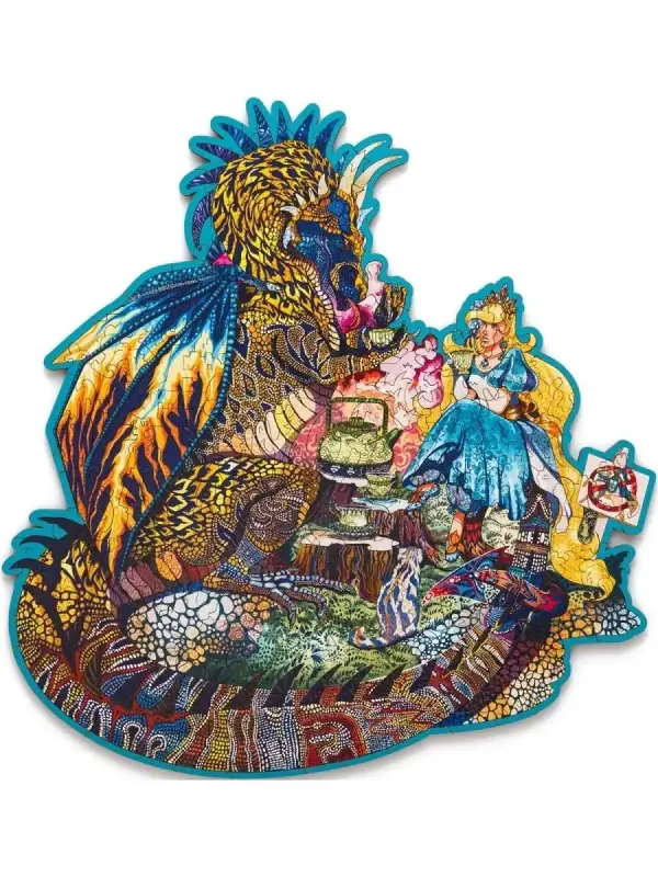 Деревянный Пазл Чаепитие L, Принцесса и Дракон (168 дет.)