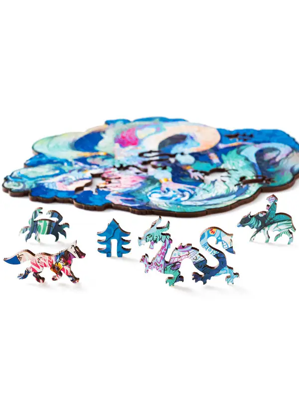 Деревянный Пазл Восточный Дракон S (50 дет.)