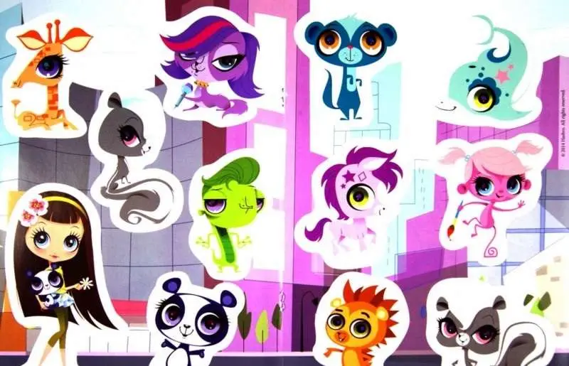 Pet Shop. Времена года. Раскрась мой мир! Маленький зоомагазин. Книжка с наклейками