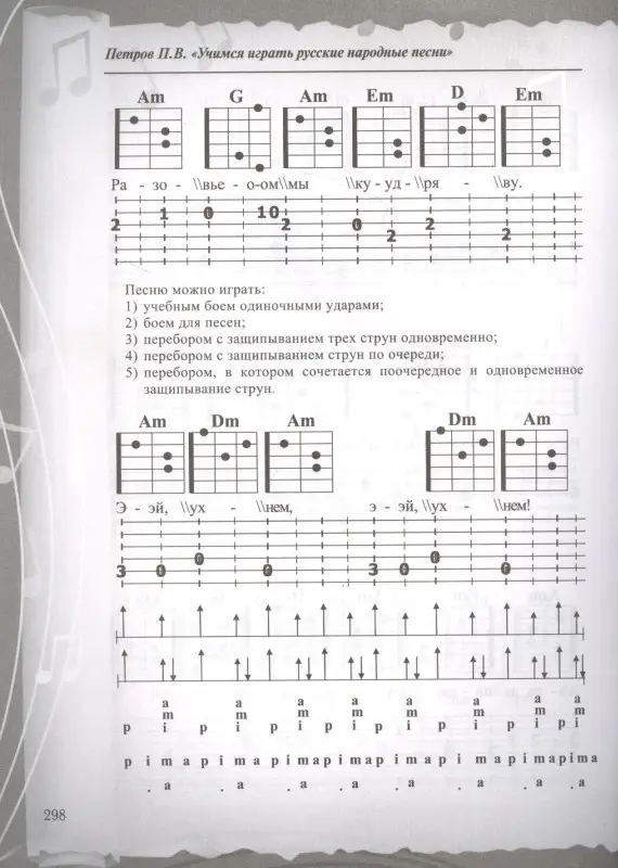 Петров Павел Владимирович: Русские народные песни. Безнотная методика обучения игре на гитаре