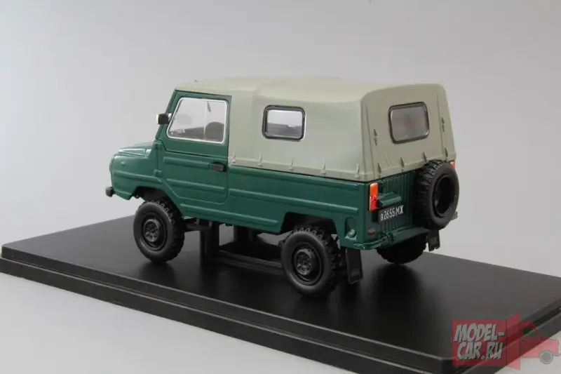 Легендарные советские автомобили LUAZ 969M зеленый, 1:24