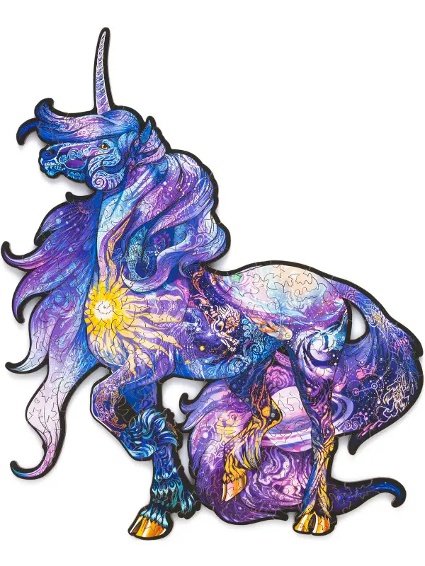 Деревянный Пазл Единорог Космический S (100 дет.)