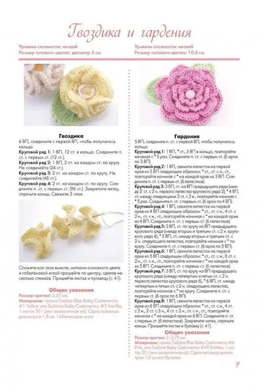 Цветы, связанные крючком: украшения для детских шапочек