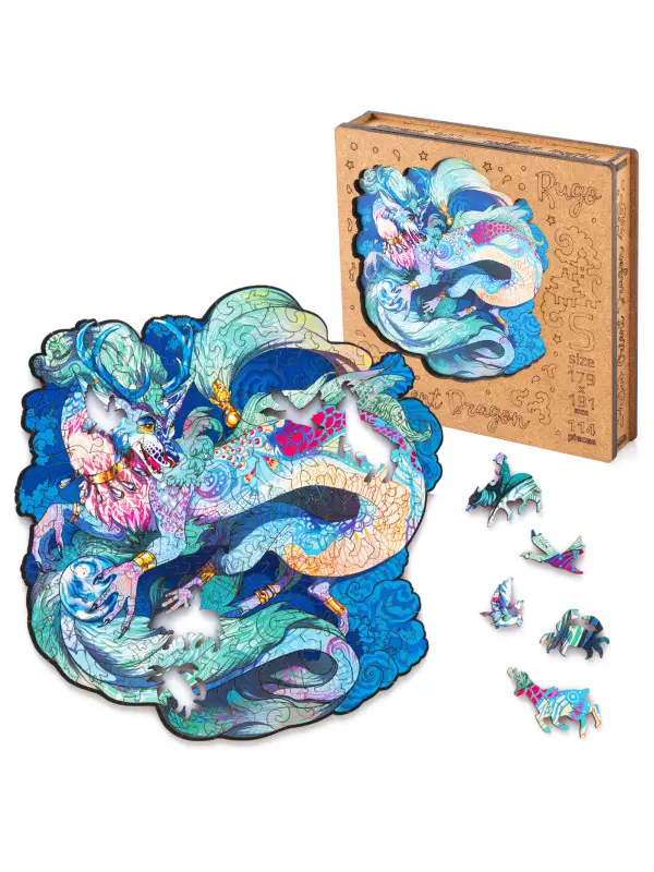 Деревянный Пазл Восточный Дракон S (50 дет.)