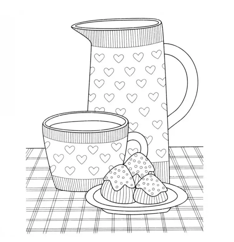 Раскраска. Сладости на праздник