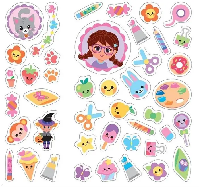 Будь яркой! Игры, лабиринты, рисовалки, находилки + наклейки