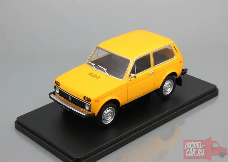 Легендарные советские автомобили VAZ 2121 NIVA желтый, 1:24