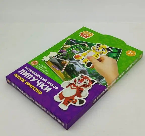 Игра настольная. Развивающий набор «Липучки». Лео и Тиг. Лесное братство