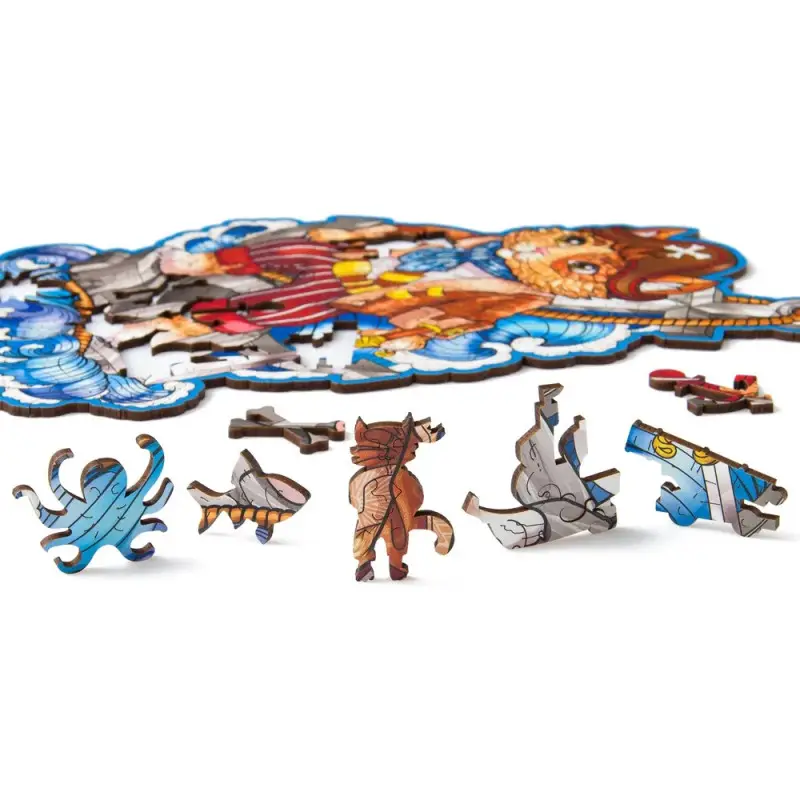 Деревянный Пазл Кот Пират Т (123 дет.)