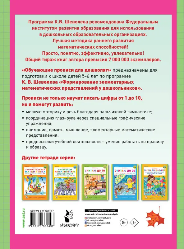 Уценка. Шевелев Константин Валерьевич: Обучающие прописи для дошколят