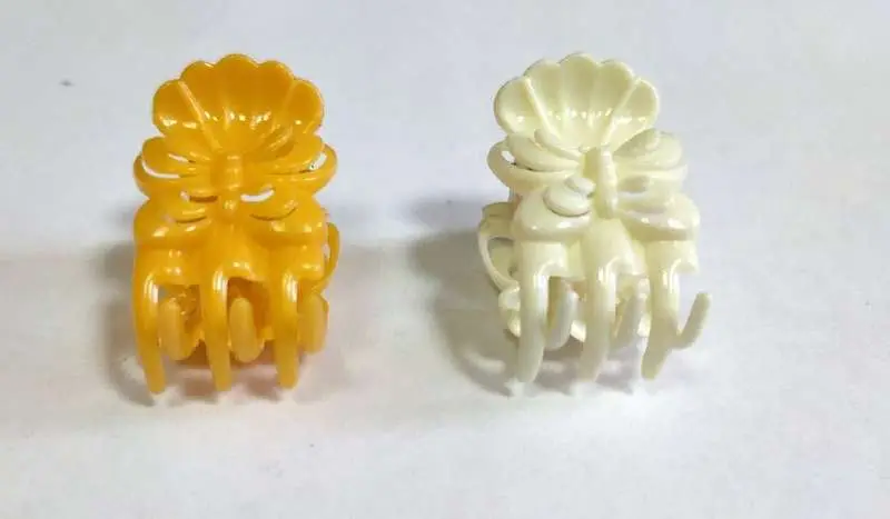 Заколка маленький краб цветной бабочка в ассортименте, комплект 12 шт, без выбора цвета