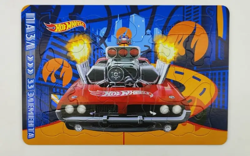 Пазл в рамочке. Hot Wheels (пазл 33 элемента)