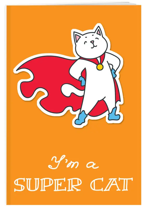 I am a supercat! Тетрадь общая (А5, 48 л., накидки, клетка-стандарт)