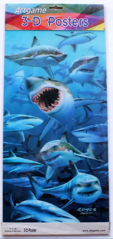 Artgame 3Д Постер Акулы
