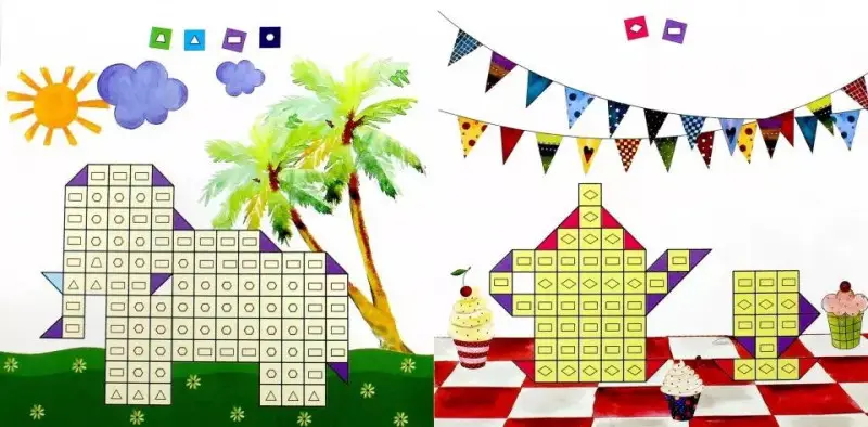 Геометрическая мозаика Учим формы