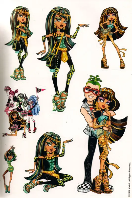 Уценка. Все о Клео де Нил. Школа монстров. Развивающая книжка с тестом, наклейками