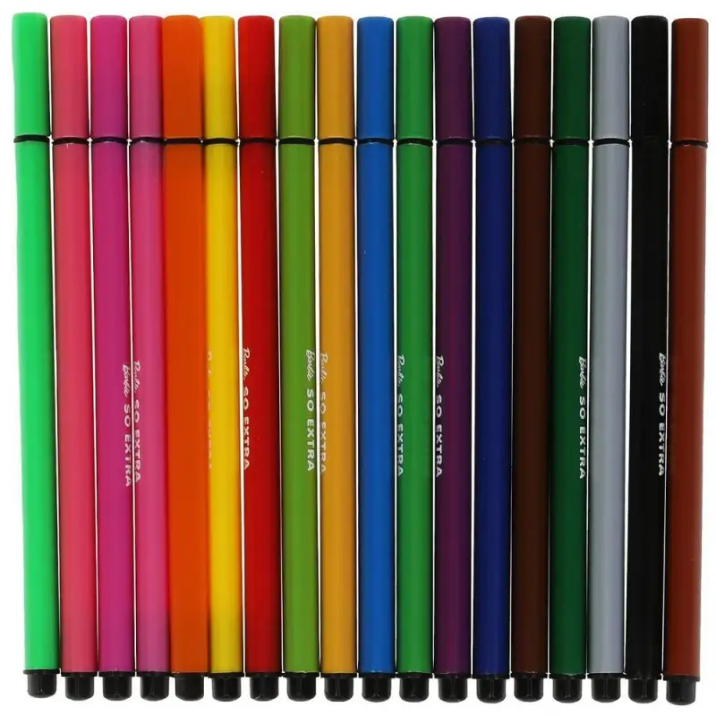 Фломастеры Барби экстра, 18 цветов, трёхгранные