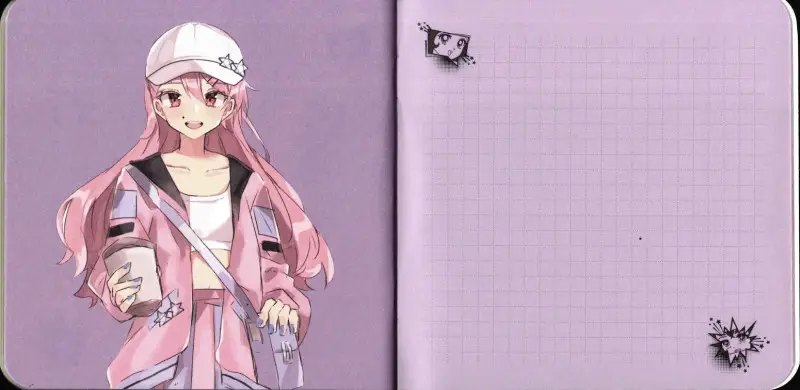 Блокнот Аниме Style (розово-фиолетовый). Арт-ежедневник