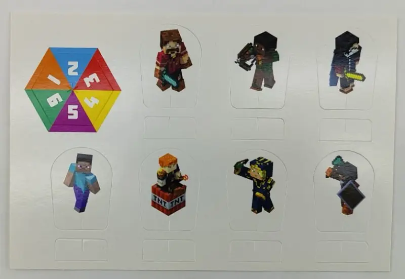Развивающий набор. Обучение и развлечение. Викторина. В стиле Minecraft.