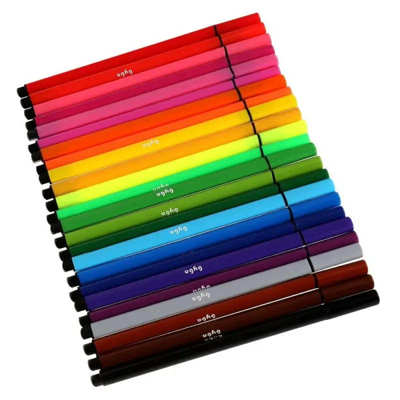 Фломастеры Буба, 24 цвета, трёхгранные