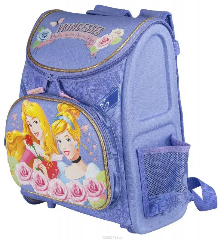 Ранец школьный Kinderline "Princess", цвет: сиреневый