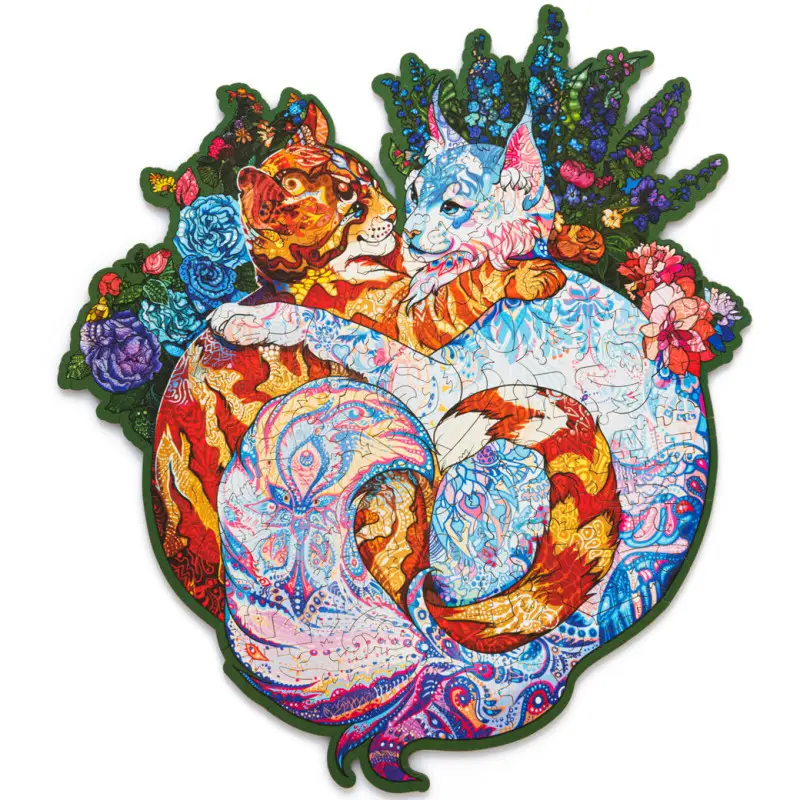 Деревянный Пазл Влюбленные Кошки S (95 дет.)