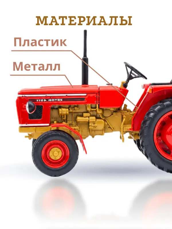 Hachette. Ашет Коллекция. Масштабная модель Трактора 1:43 ZETOR 4911
