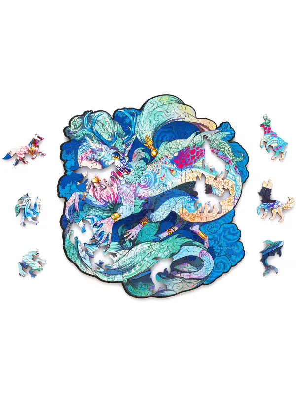 Деревянный Пазл Восточный Дракон S (50 дет.)