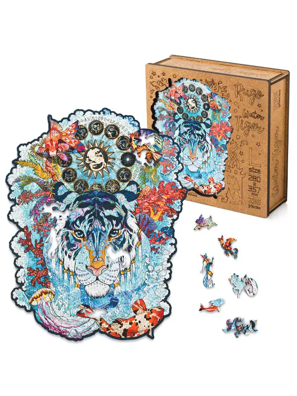 Деревянный Пазл Водяной Тигр L (235 дет.)